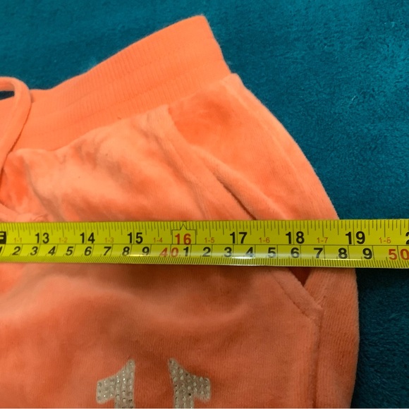 Juicy Couture Coral Terry Pants 30 x 32 Zip Up Hoodie with Crest - Picture 12 of 16